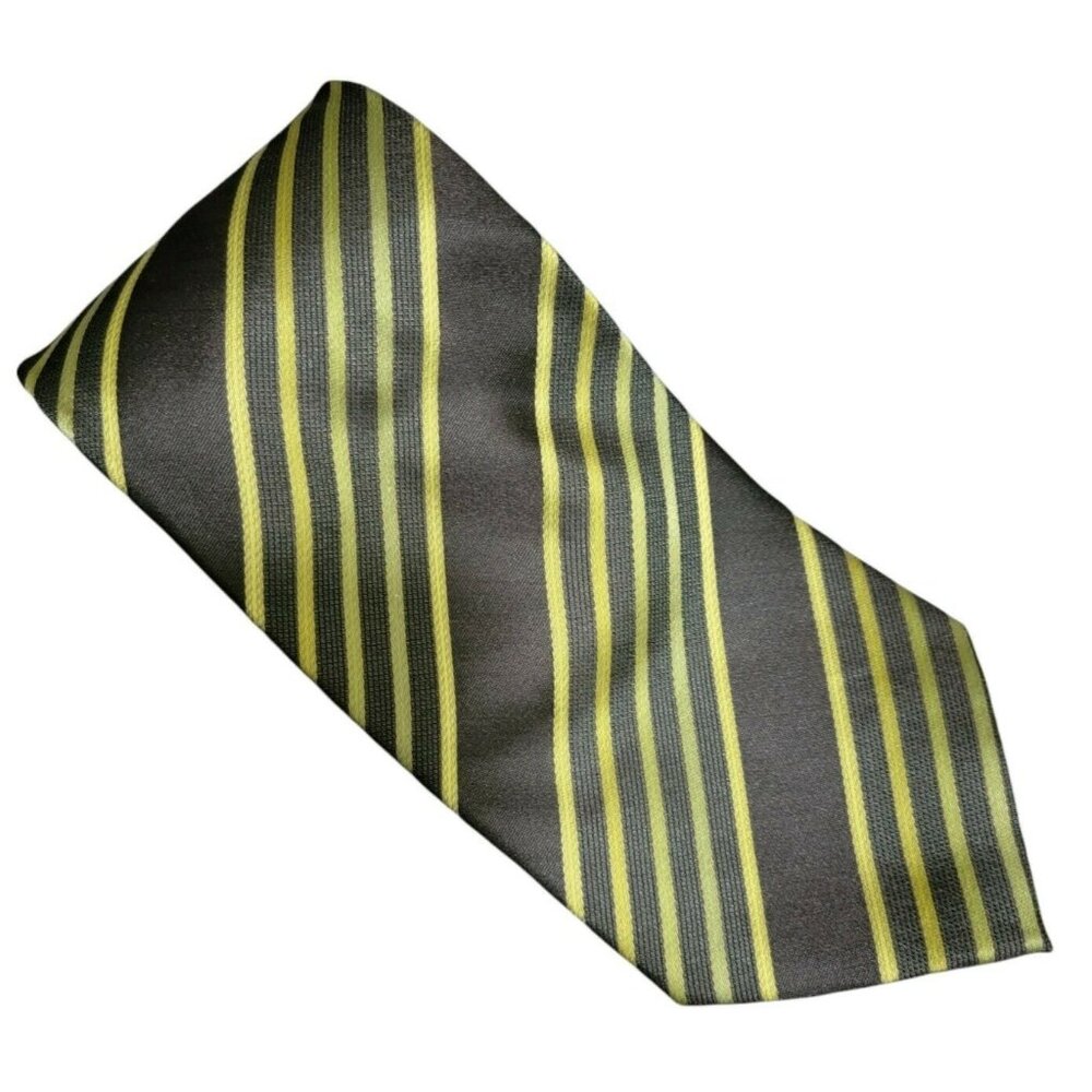 Umberto Frasi Tie Black Green Striped Mens Necktie Business Formal Menswear